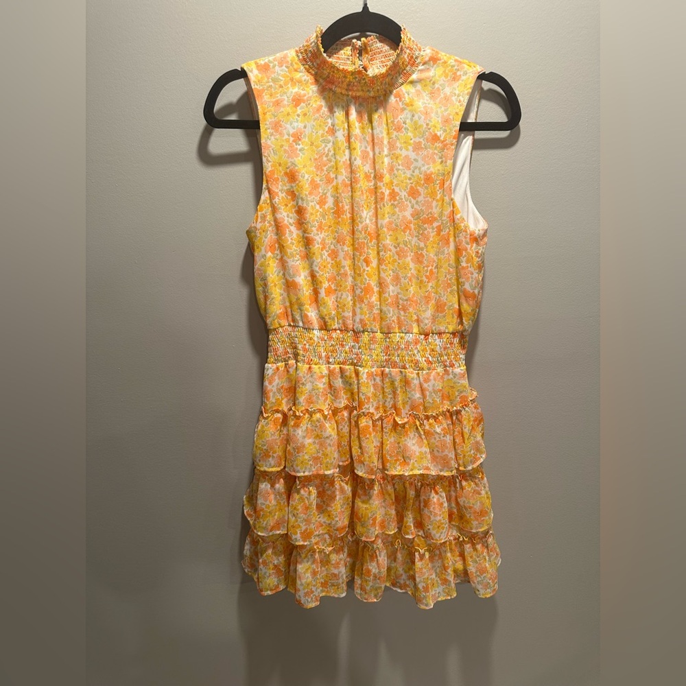 1. State Floral Dress in Yellow and Orange